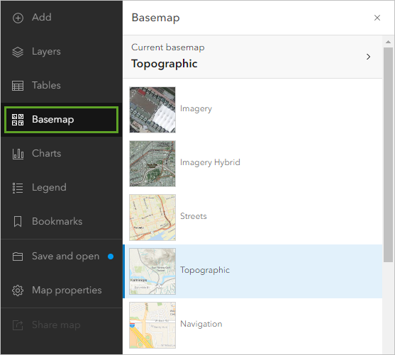 Basemap pane Basemap pane
